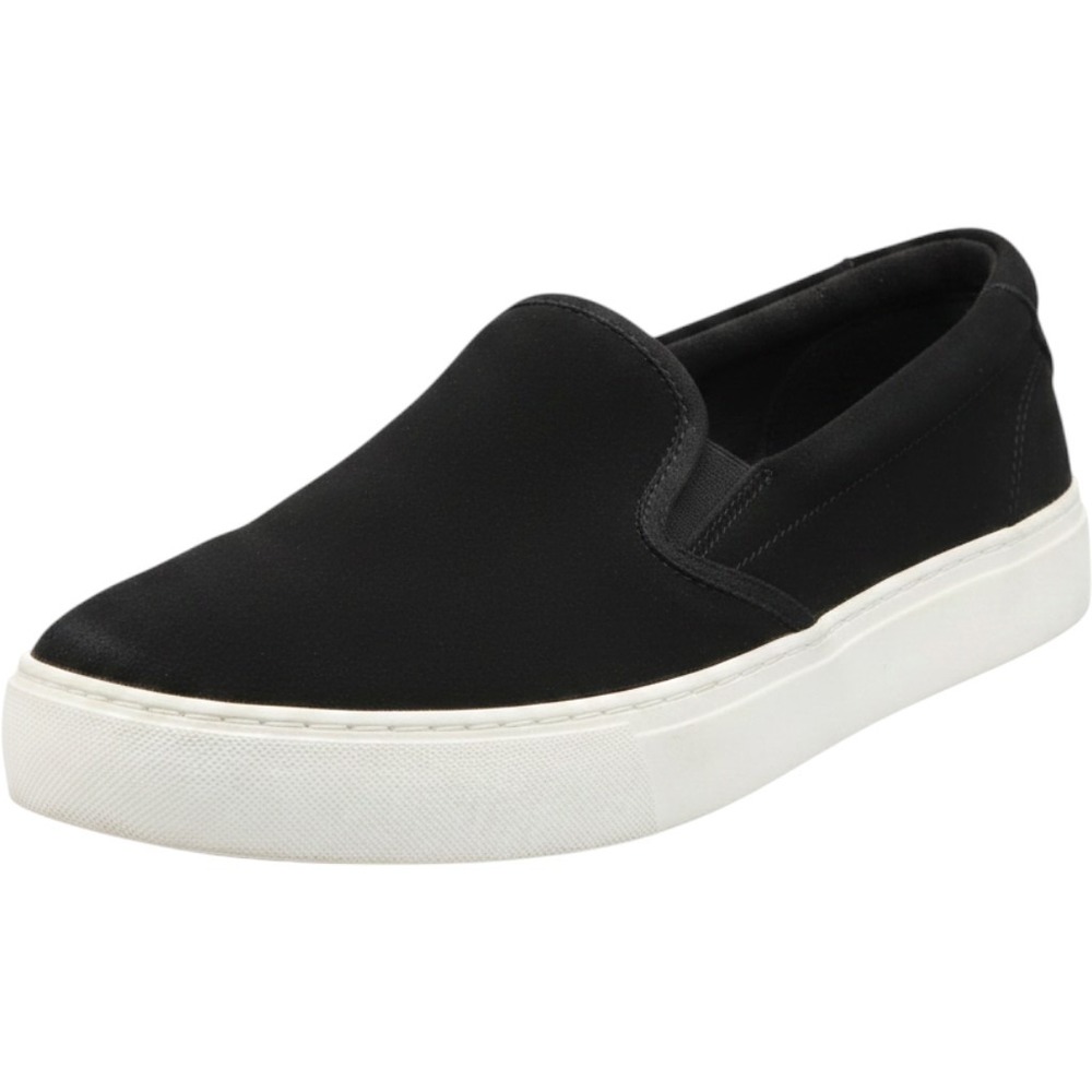 TOMS Womens Black Suede Platform Slip On Sneakers Size 7 minimalist